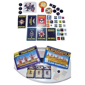 Vintage Warhammer 40k 2nd Edition Data Cards Tokens Empty Boxes Decals